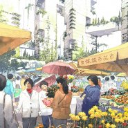 Tianfu Ecological City streetscape sketch 2
